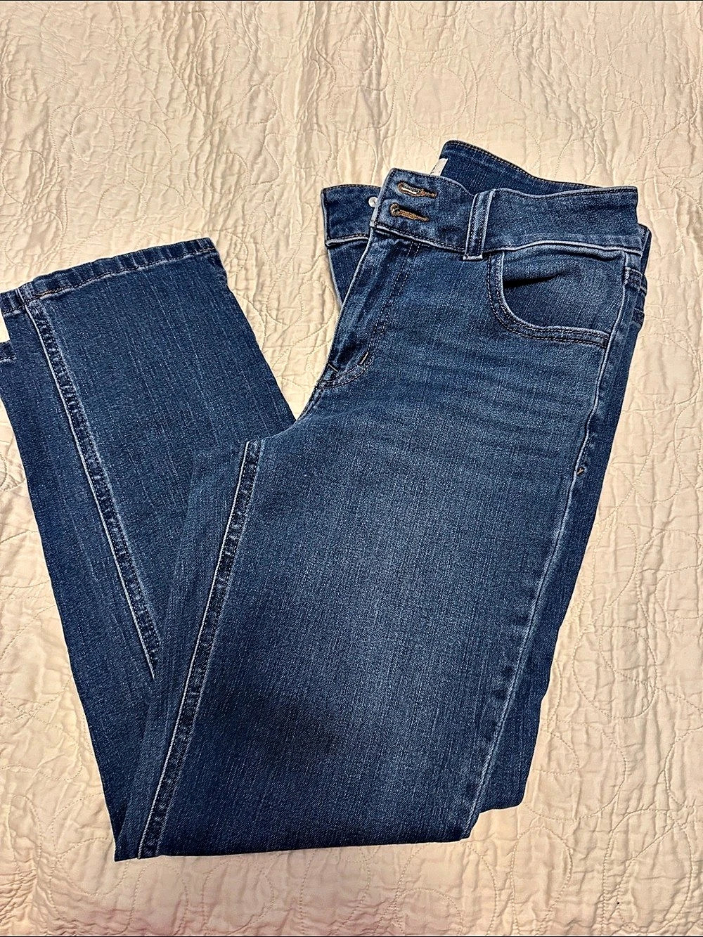 m jeans by marisa's regular fit slim straight Slim Straight Jeans in Blue Size 6